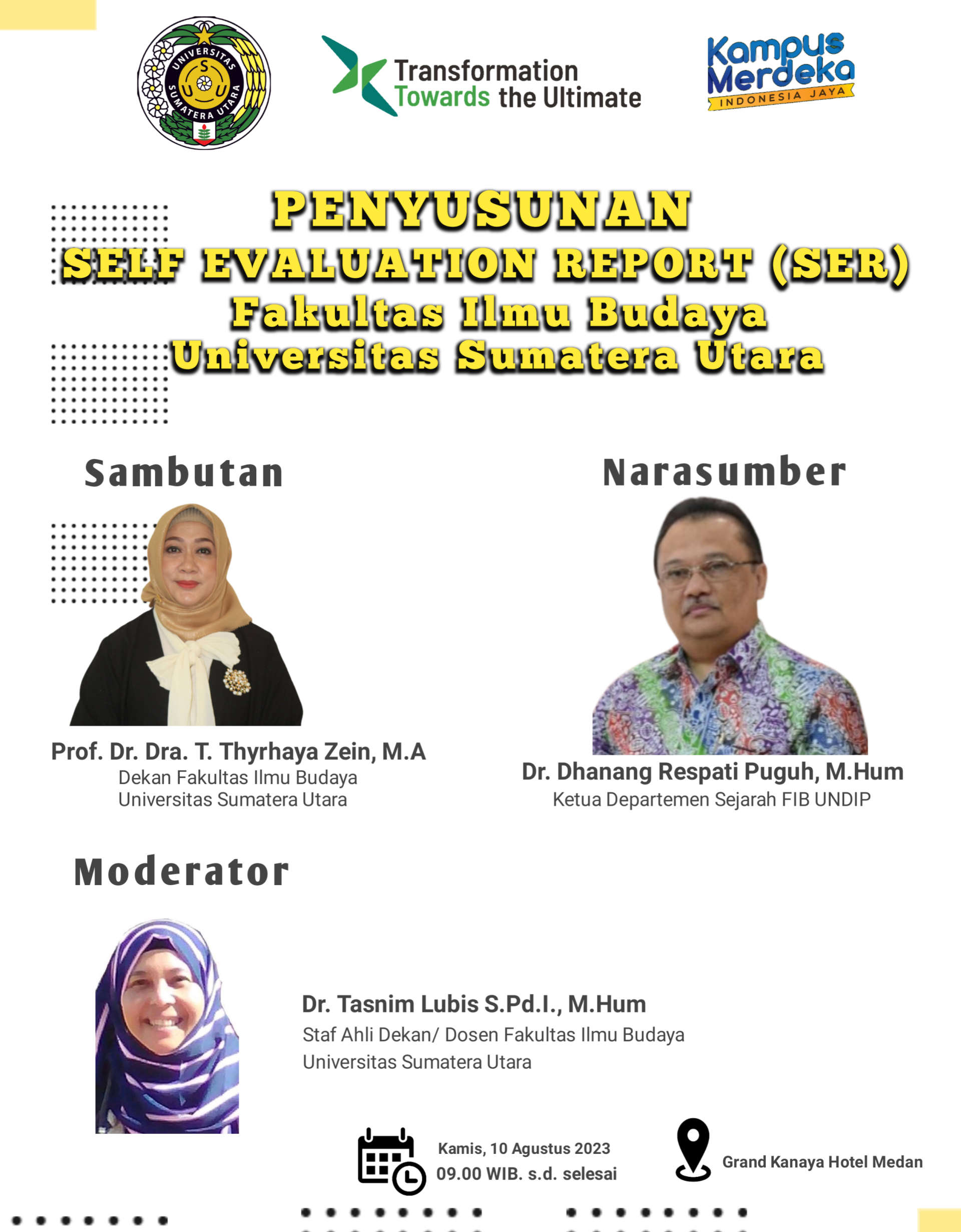 Invitation to Self Evaluation Report Preparation (SER)